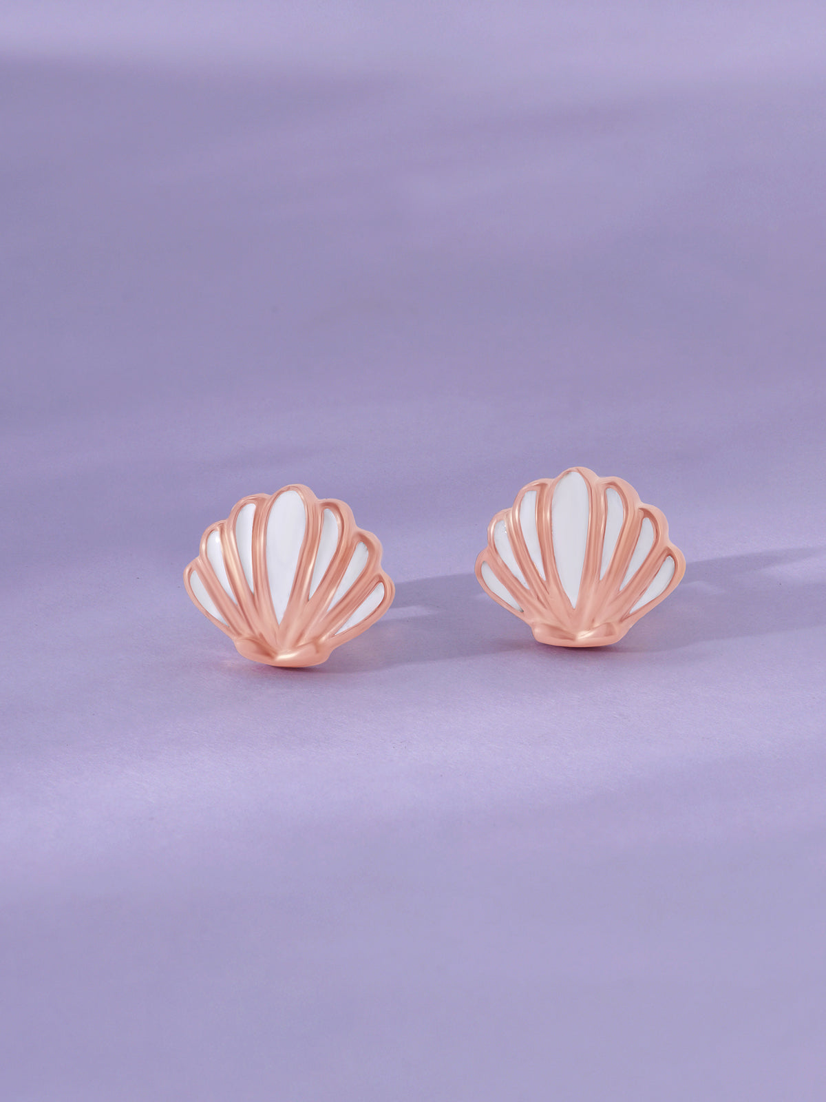 Detailed close up of SIJA 925 Silver Shell Stud highlighting shell charm craftsmanship