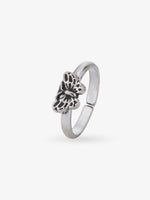 SIJA 925 Silver Butterfly Toe Ring oxidised silver jewellery elegant front view traditional accessory for women