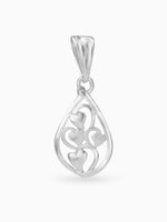 Hero shot SIJA 925 silver jewellery silver drop with multiple hearts charm BIS hallmarked elegant accessory perfect for birthdays festive wear and gifting