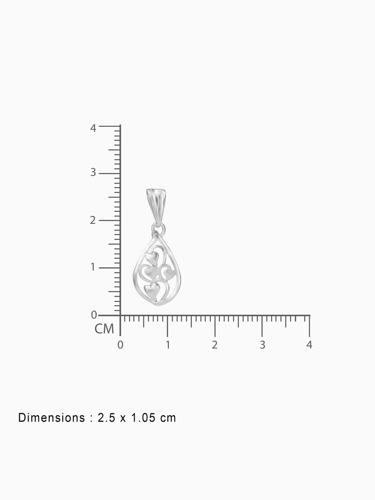 BIS hallmark view SIJA 925 silver jewellery silver drop with multiple hearts charm certified premium accessory stylish motif for gifting and celebrations