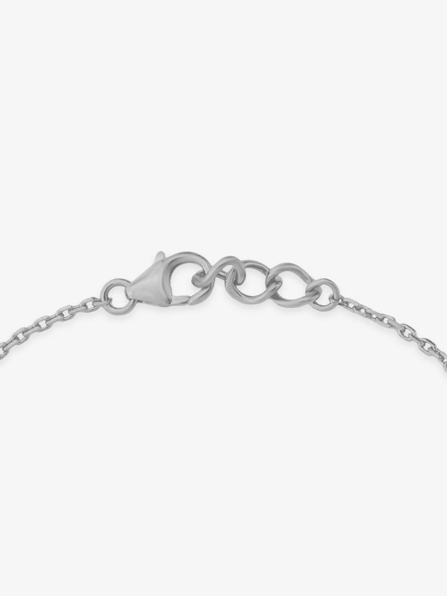 Side view of SIJA Silver Droplet Charming Bracelet sterling silver BIS hallmarked jewellery polished finish durable design ideal for festive wear and gifting