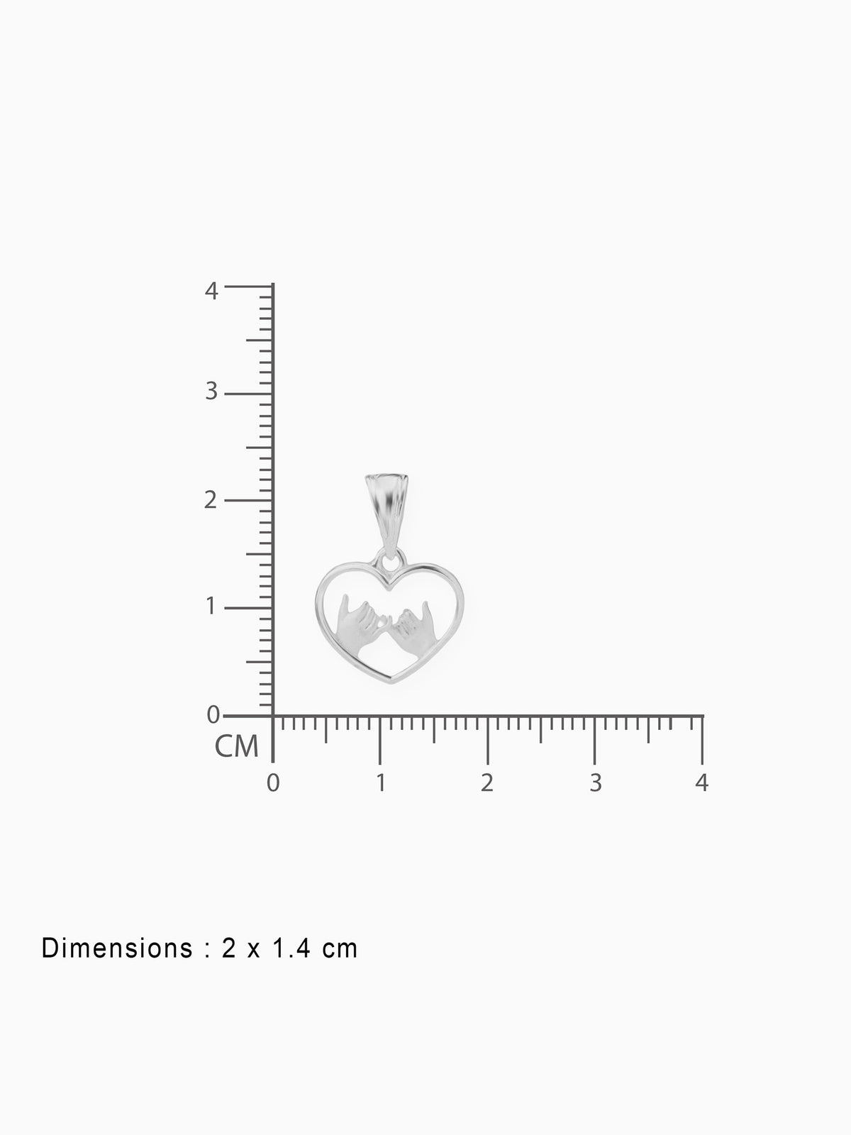 BIS hallmark view SIJA 925 silver jewellery heart with hands tied charm certified premium accessory romantic motif for gifting and celebrations
