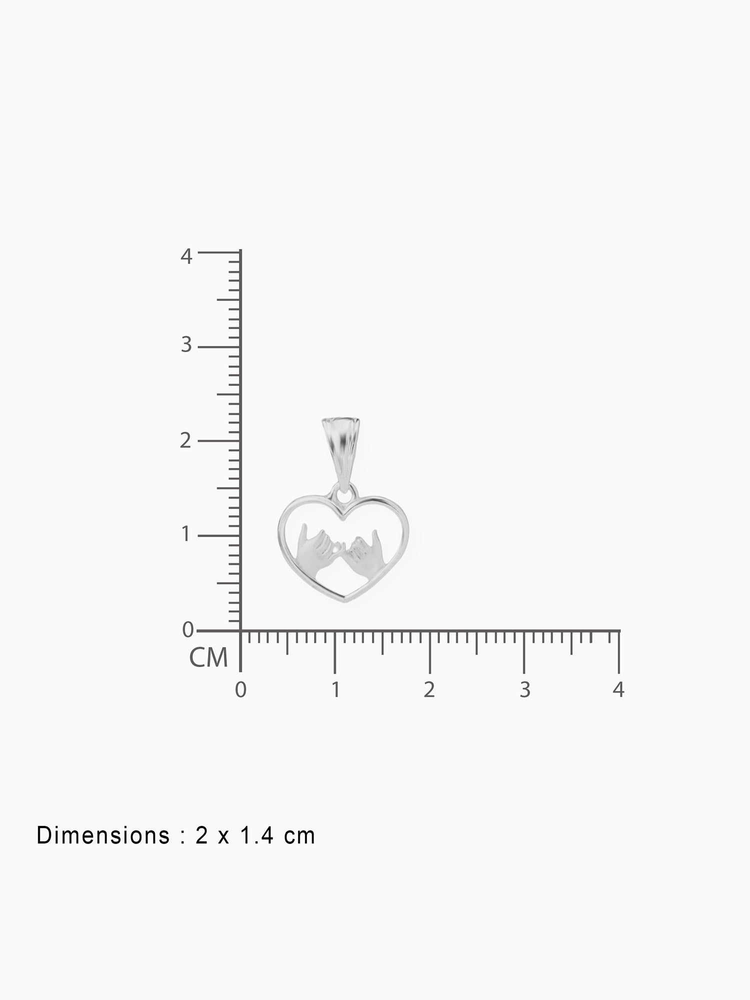BIS hallmark view SIJA 925 silver jewellery heart with hands tied charm certified premium accessory romantic motif for gifting and celebrations