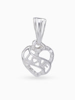 Hero shot SIJA 925 silver jewellery heart with love charm BIS hallmarked romantic accessory perfect for birthdays festive wear and gifting