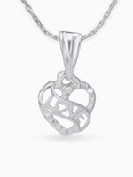 Close up SIJA 925 silver jewellery heart with love charm handcrafted premium design symbolic motif accessory for everyday wear and special occasions