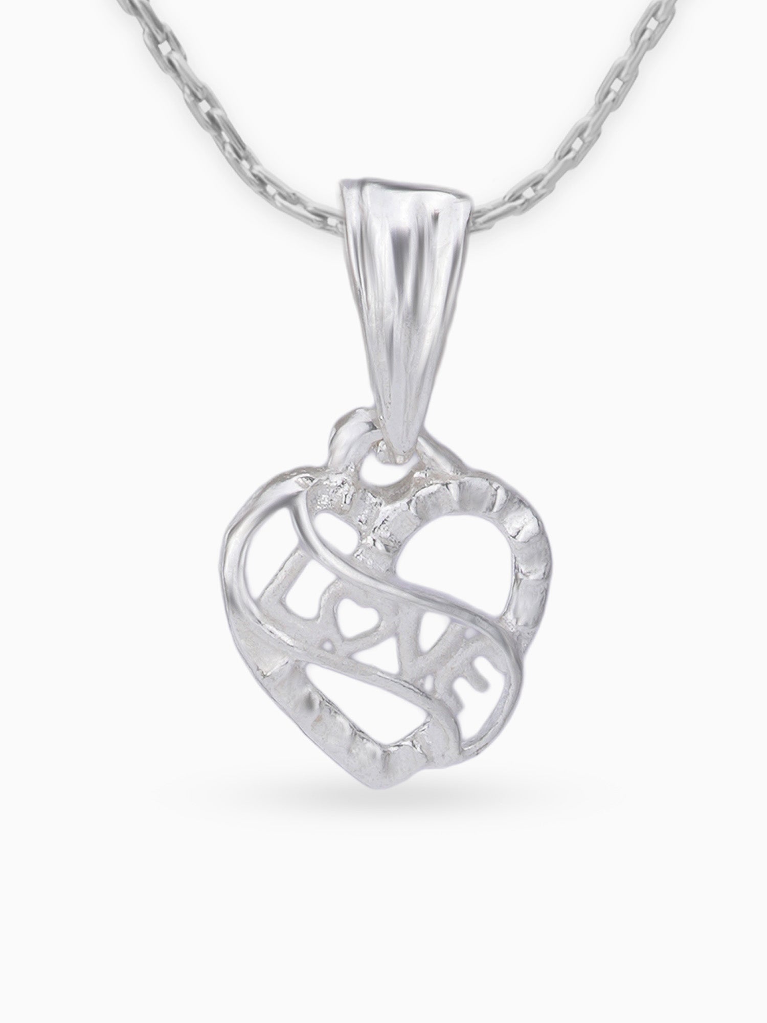 Close up SIJA 925 silver jewellery heart with love charm handcrafted premium design symbolic motif accessory for everyday wear and special occasions