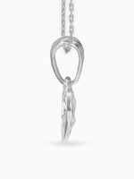 Side view SIJA 925 silver jewellery heart with love charm stylish handcrafted accessory perfect for parties anniversaries and festive wear