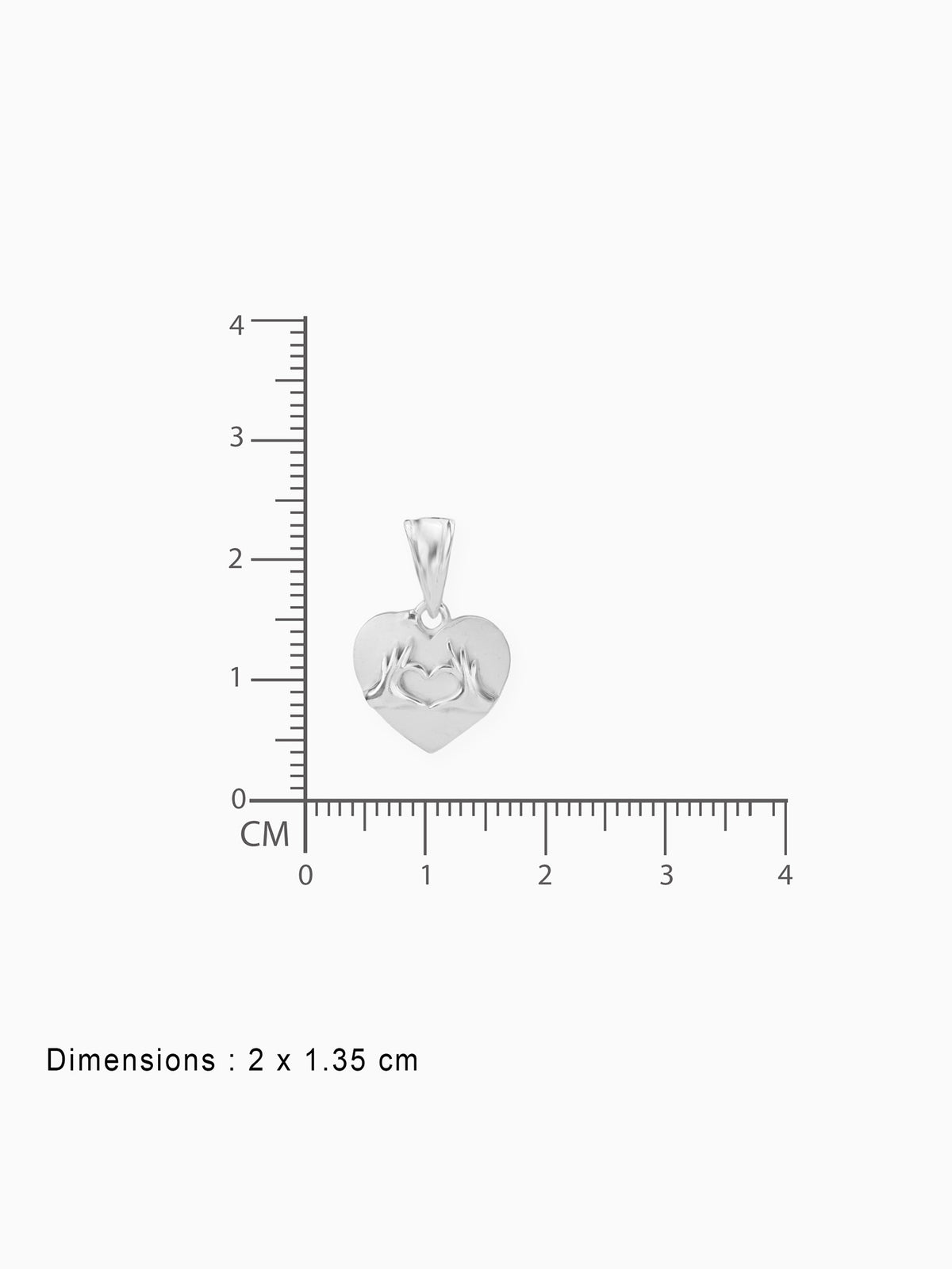 BIS hallmark view SIJA 925 silver jewellery heart within heart charm certified premium accessory romantic motif for gifting and celebrations