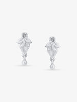 SIJA 925 Silver Leaf‑Drop Earrings elegant sterling silver womens jewellery accessory front view