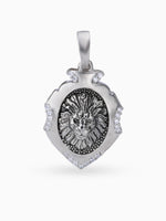 Hero shot SIJA 925 silver jewellery lion faced charm BIS hallmarked bold accessory perfect for birthdays festive wear and gifting