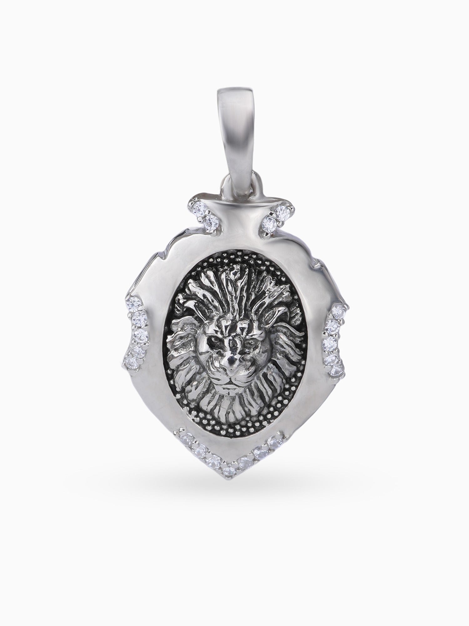 Hero shot SIJA 925 silver jewellery lion faced charm BIS hallmarked bold accessory perfect for birthdays festive wear and gifting