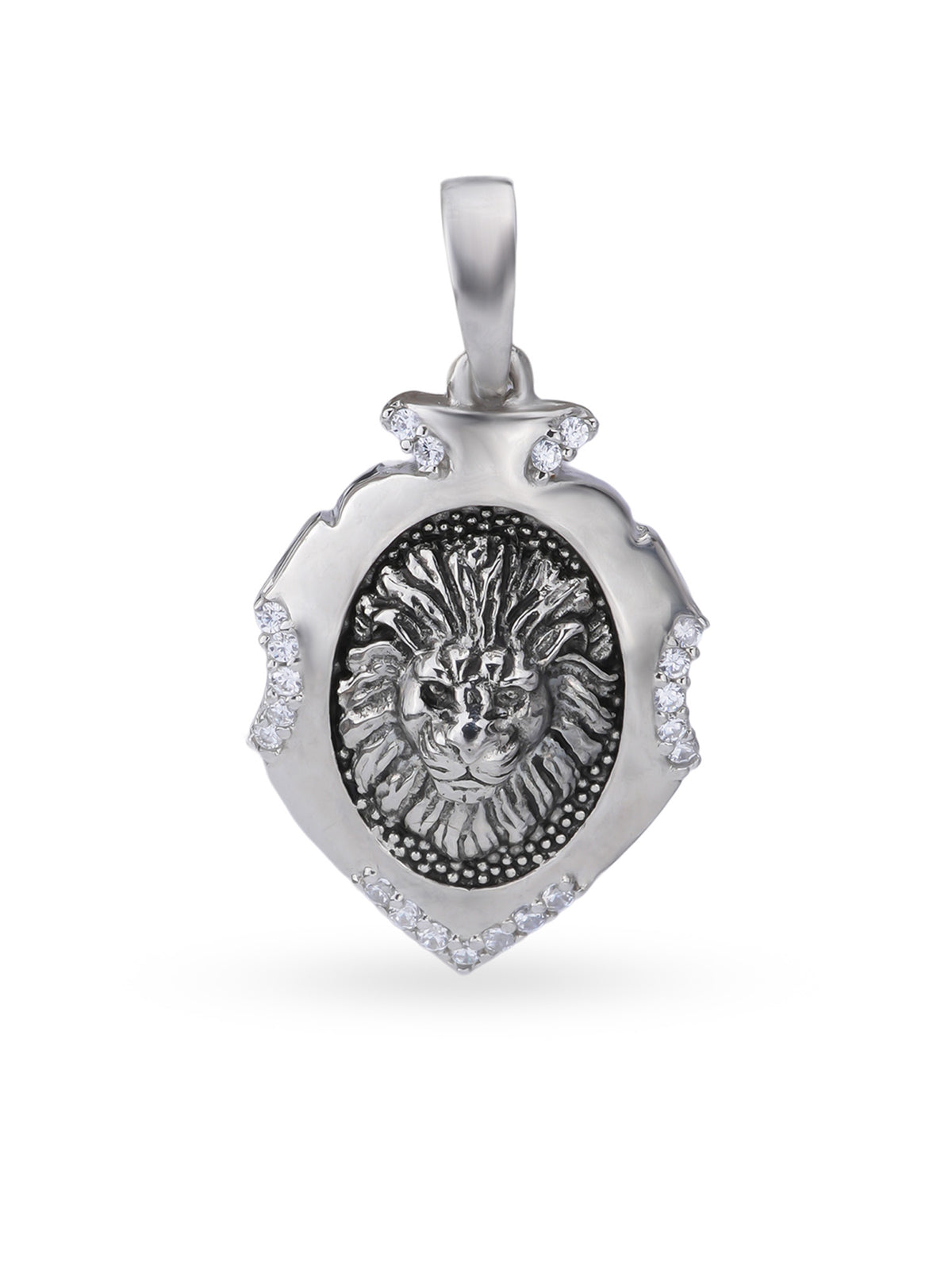 Hero shot SIJA 925 silver jewellery lion faced charm BIS hallmarked bold accessory perfect for birthdays festive wear and gifting