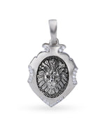 Hero shot SIJA 925 silver jewellery lion faced charm BIS hallmarked bold accessory perfect for birthdays festive wear and gifting