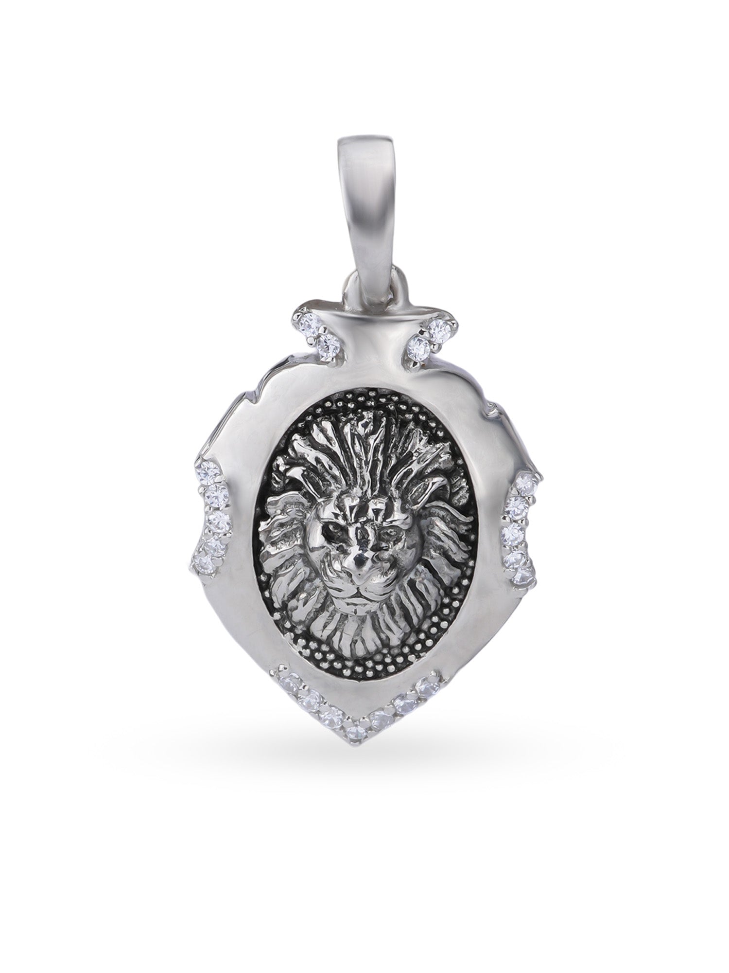 Hero shot SIJA 925 silver jewellery lion faced charm BIS hallmarked bold accessory perfect for birthdays festive wear and gifting