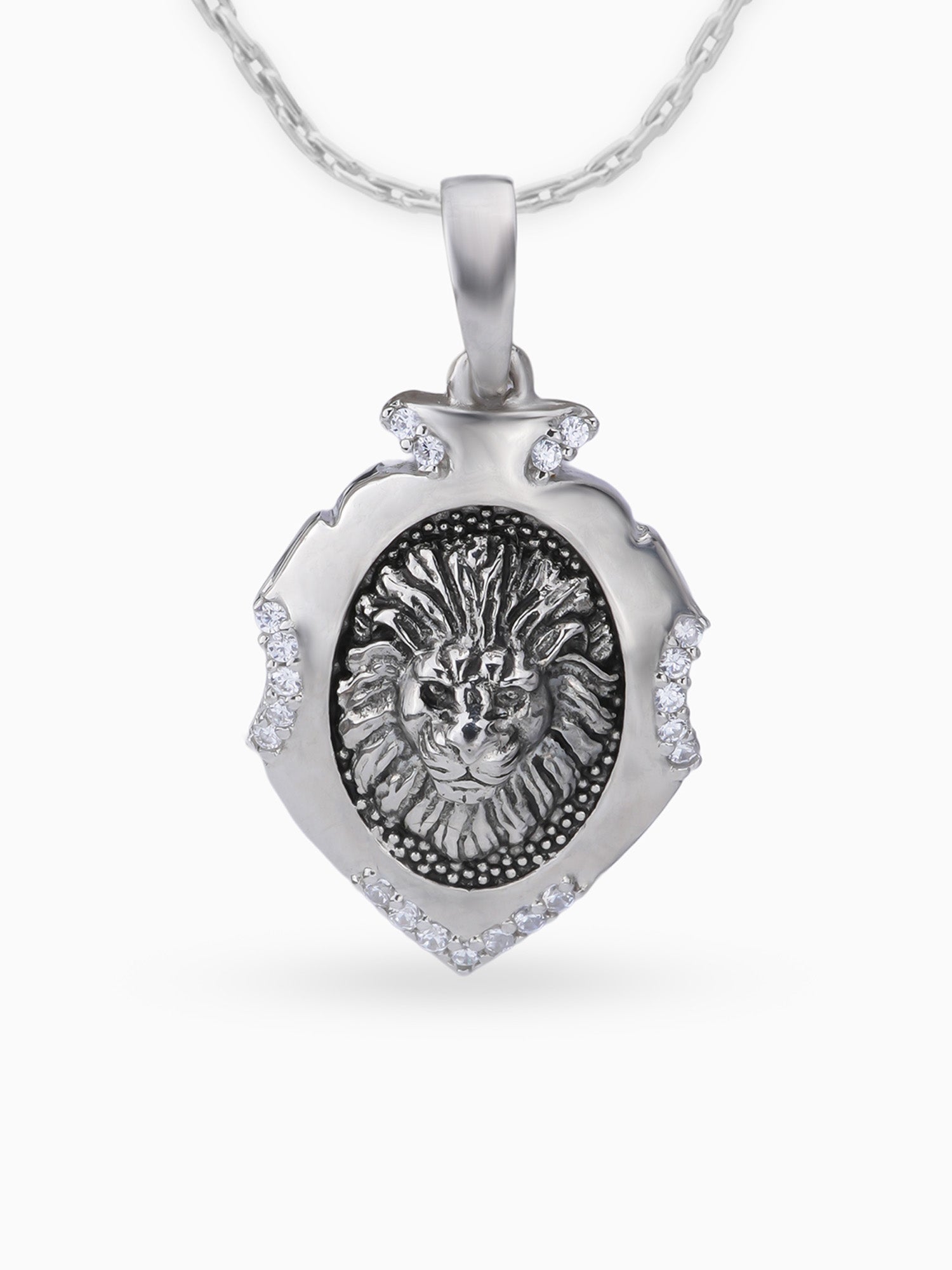 Close up SIJA 925 silver jewellery lion faced charm handcrafted premium design powerful motif accessory for everyday wear and special occasions