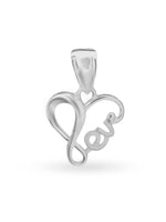 Close up SIJA 925 silver jewellery love charm handcrafted premium design symbolic motif accessory for everyday wear and special occasions