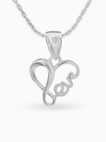 Close up SIJA 925 silver jewellery love charm handcrafted premium design symbolic motif accessory for everyday wear and special occasions