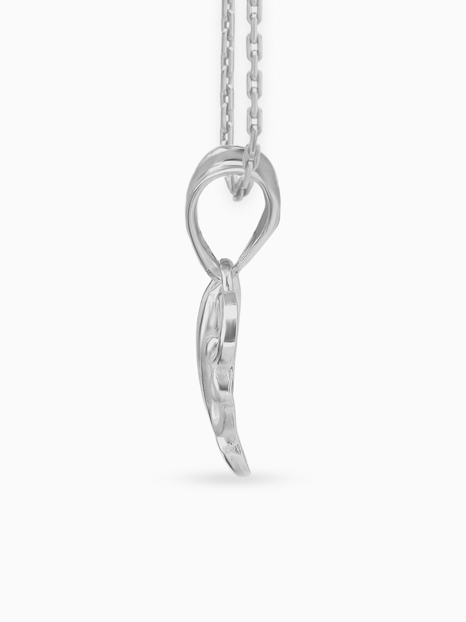Side view SIJA 925 silver jewellery love charm stylish handcrafted accessory perfect for parties anniversaries and festive wear