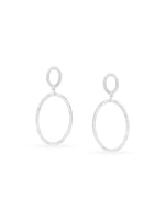 Detailed close up of SIJA 925 Silver O Ring Earrings showing minimalist round hoop design in sterling silver