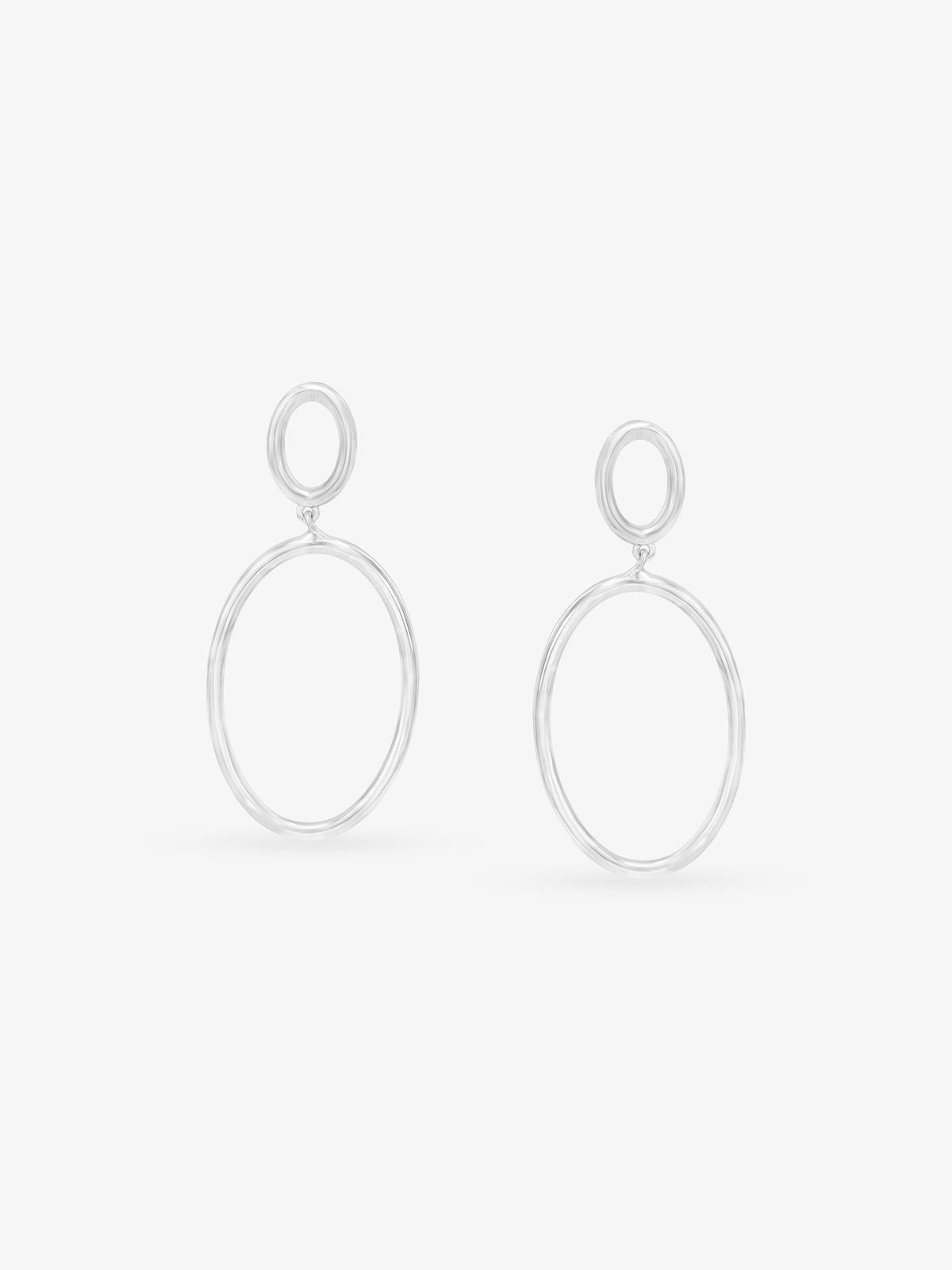 SIJA 925 Silver O Ring Earrings elegant sterling silver jewellery accessory front view