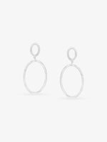 SIJA 925 Silver O Ring Earrings elegant sterling silver jewellery accessory front view