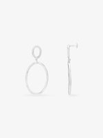 Side profile of SIJA 925 Silver O Ring Earrings highlighting durable sterling silver craftsmanship and smooth finish