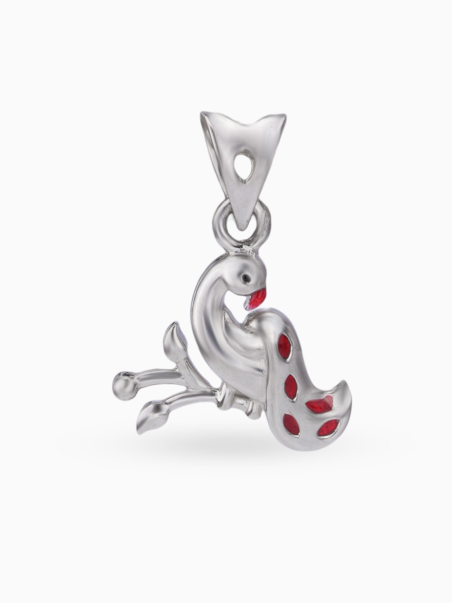 Hero shot SIJA 925 silver jewellery silver peacock charm BIS hallmarked elegant accessory perfect for birthdays festive wear and gifting