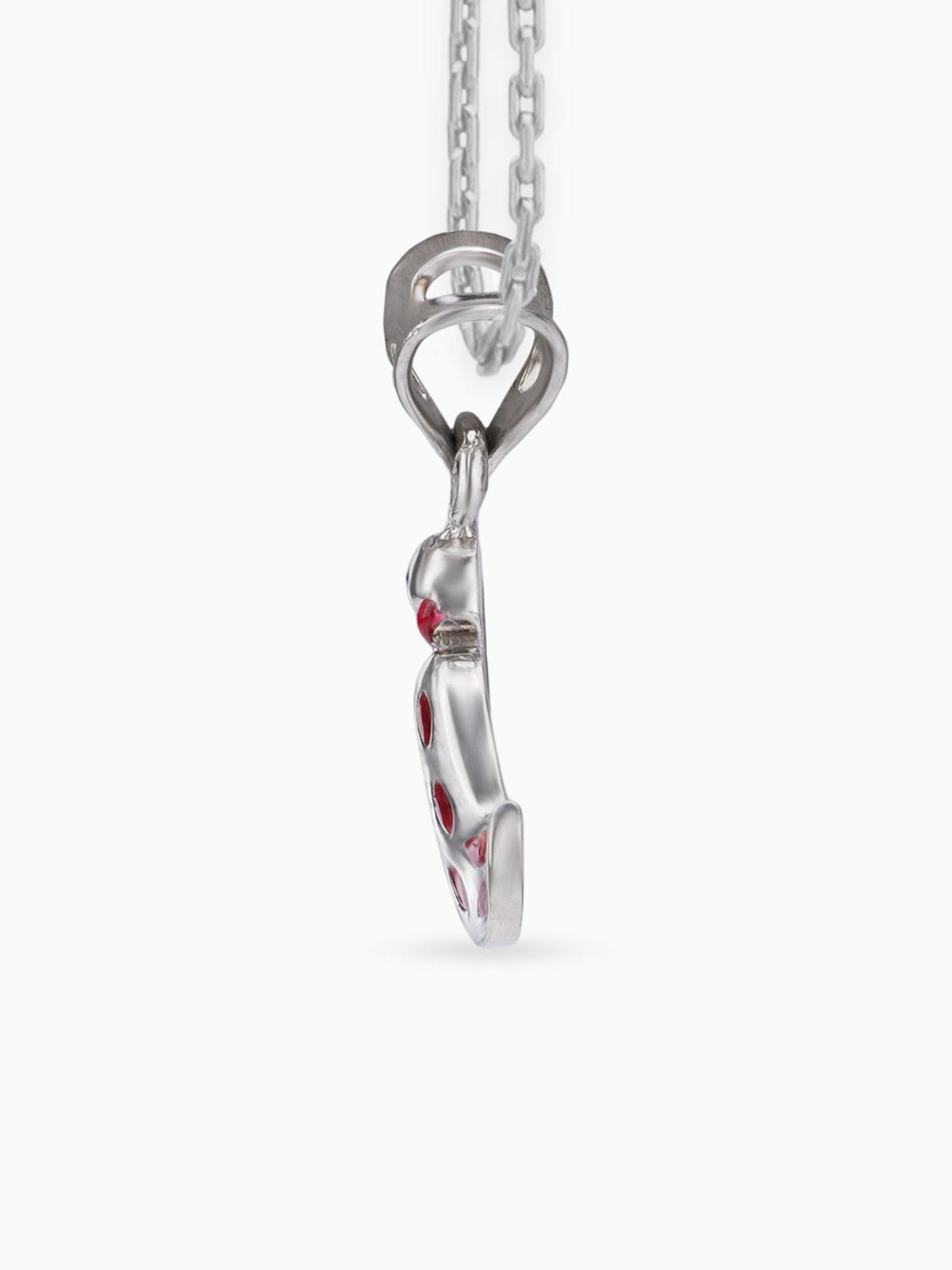 Side view SIJA 925 silver jewellery silver peacock charm stylish handcrafted accessory perfect for parties anniversaries and festive wear