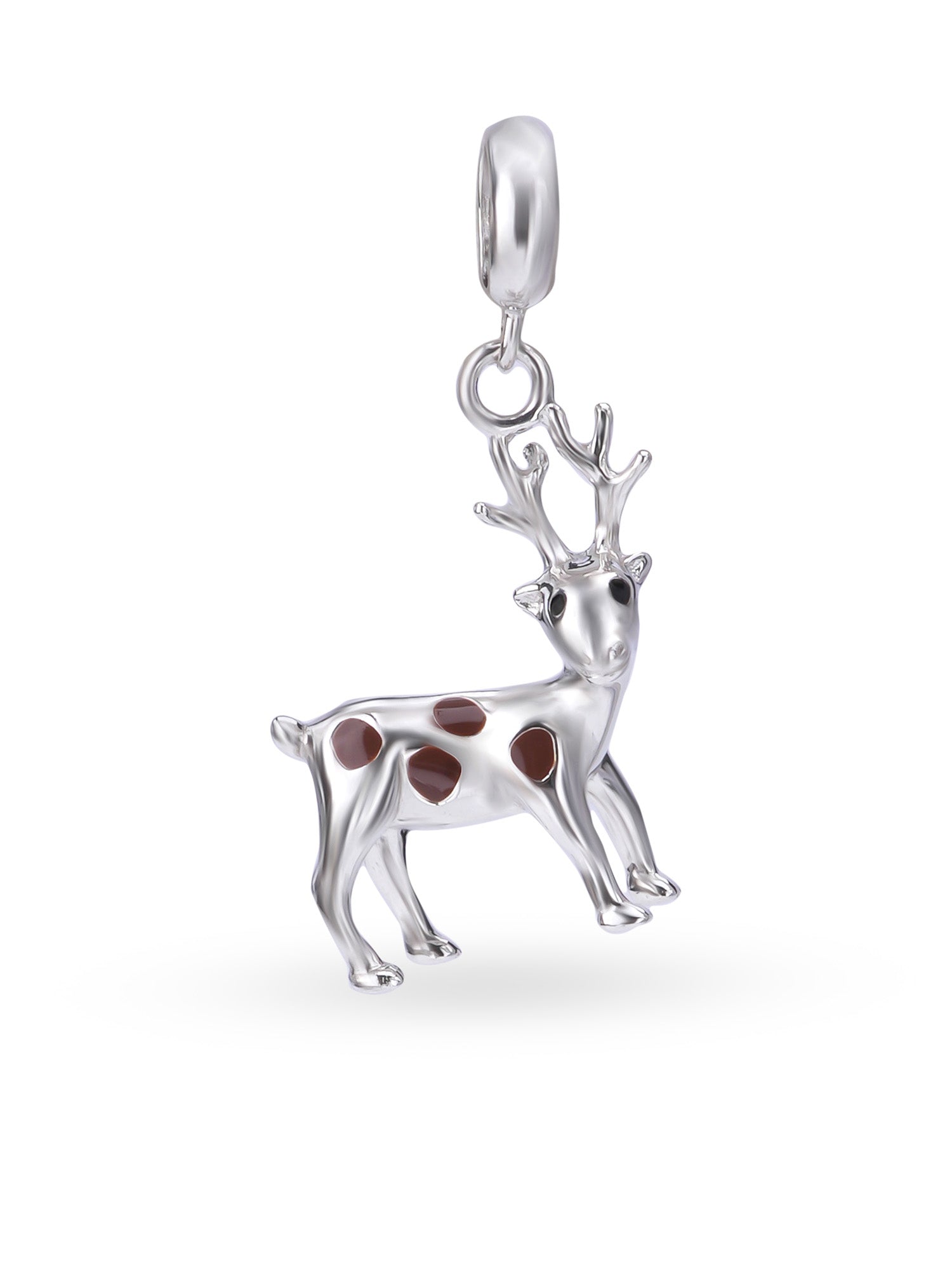 Hero shot SIJA 925 silver jewellery silver purple deer charm BIS hallmarked elegant timeless accessory perfect for weddings festive wear and gifting