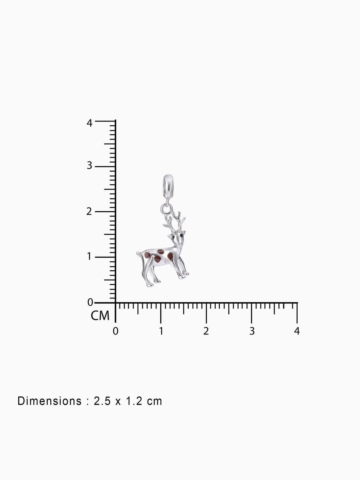 BIS hallmark view SIJA 925 silver jewellery silver purple deer charm certified premium accessory elegant timeless design for gifting and celebrations