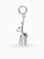 Side view SIJA 925 silver jewellery silver purple deer charm stylish handcrafted accessory perfect for weddings parties anniversaries and festive wear