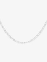 Detailed close up of SIJA 925 Silver Serpentine Chain showing smooth serpentine links and handcrafted silver finish