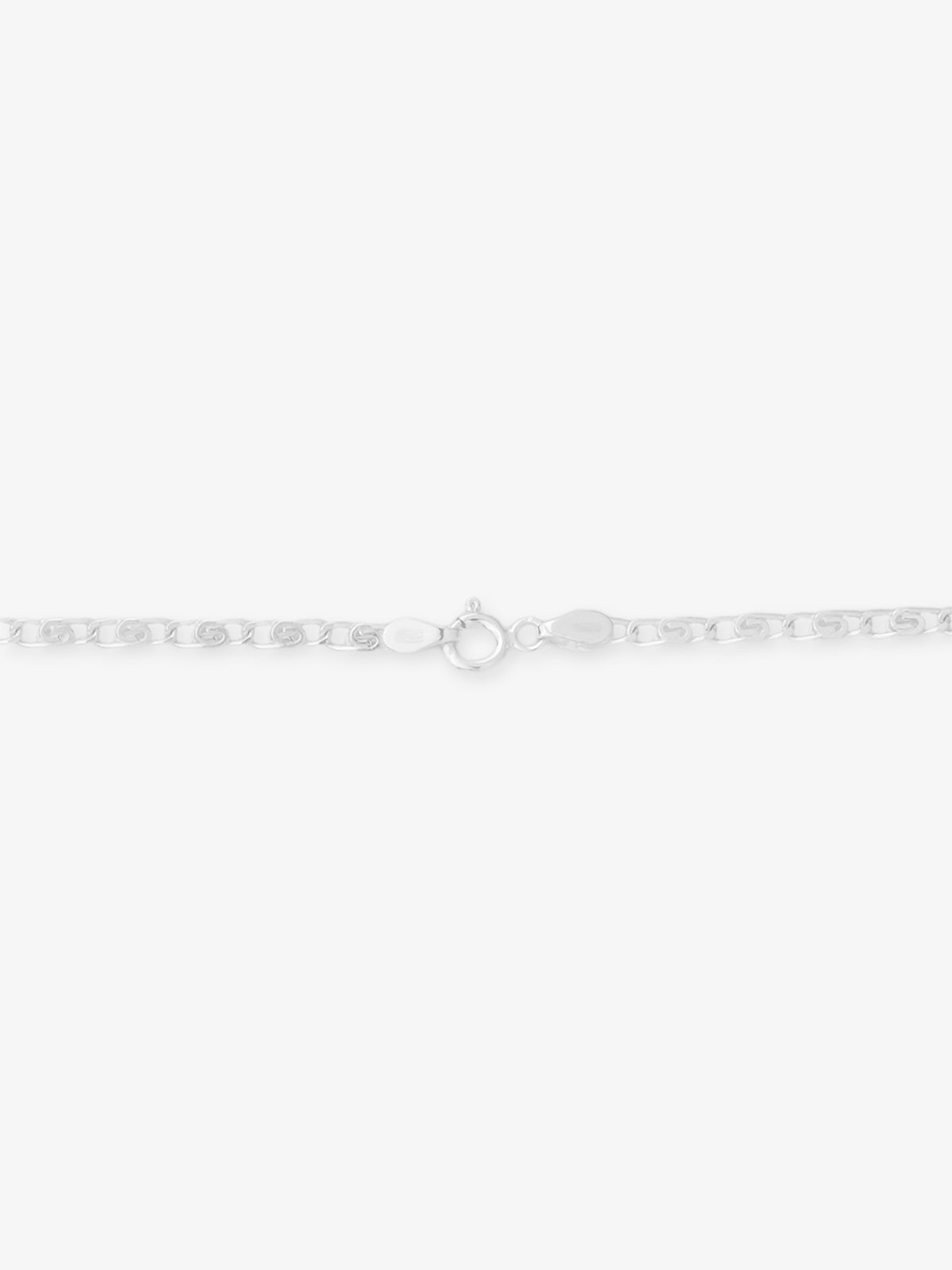 Side profile of SIJA 925 Silver Serpentine Chain highlighting durable sterling silver craftsmanship and sleek serpentine design