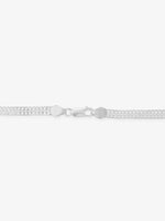 Side profile of SIJA 925 Silver Stream Chain highlighting durable sterling silver craftsmanship and sleek design