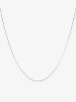 SIJA 925 Silver Thin Cube Box Chain elegant sterling silver jewellery accessory front view