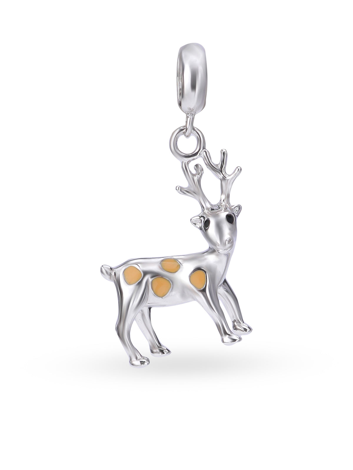 Hero shot SIJA 925 silver jewellery silver yellow deer charm BIS hallmarked elegant timeless accessory perfect for weddings festive wear and gifting