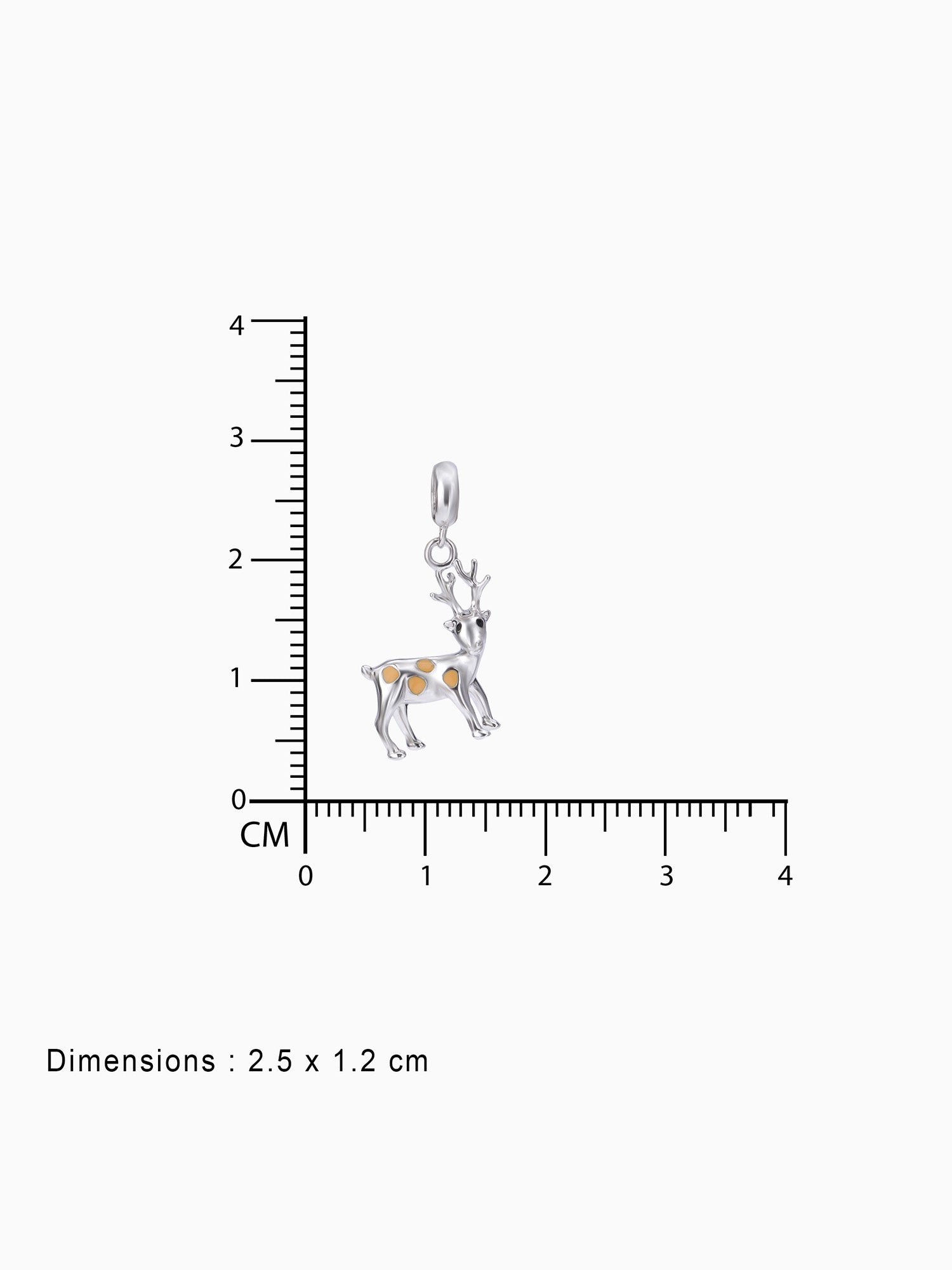 BIS hallmark view SIJA 925 silver jewellery silver yellow deer charm certified premium accessory elegant timeless design for gifting and celebrations