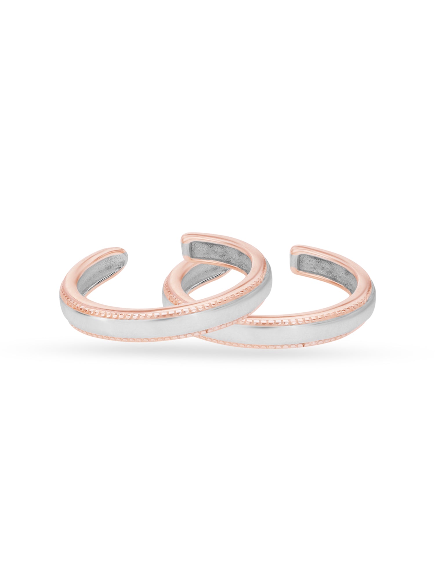 SIJA 925 Silver Simple Dual Tone Toe Ring adjustable sterling silver band for comfortable fit