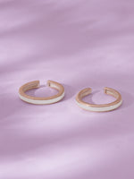 Detailed close up of SIJA 925 Silver Simple Dual Tone Toe Ring showing subtle two‑tone finish handcrafted in silver