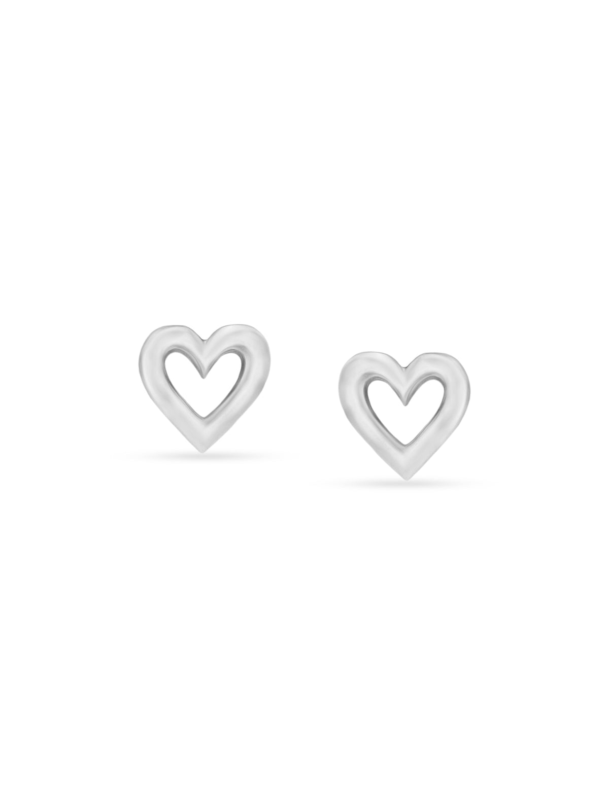 Close‑up of SIJA 925 Silver Single Heart Stud showing intricate heart detailing handcrafted sterling silver jewellery timeless accessory