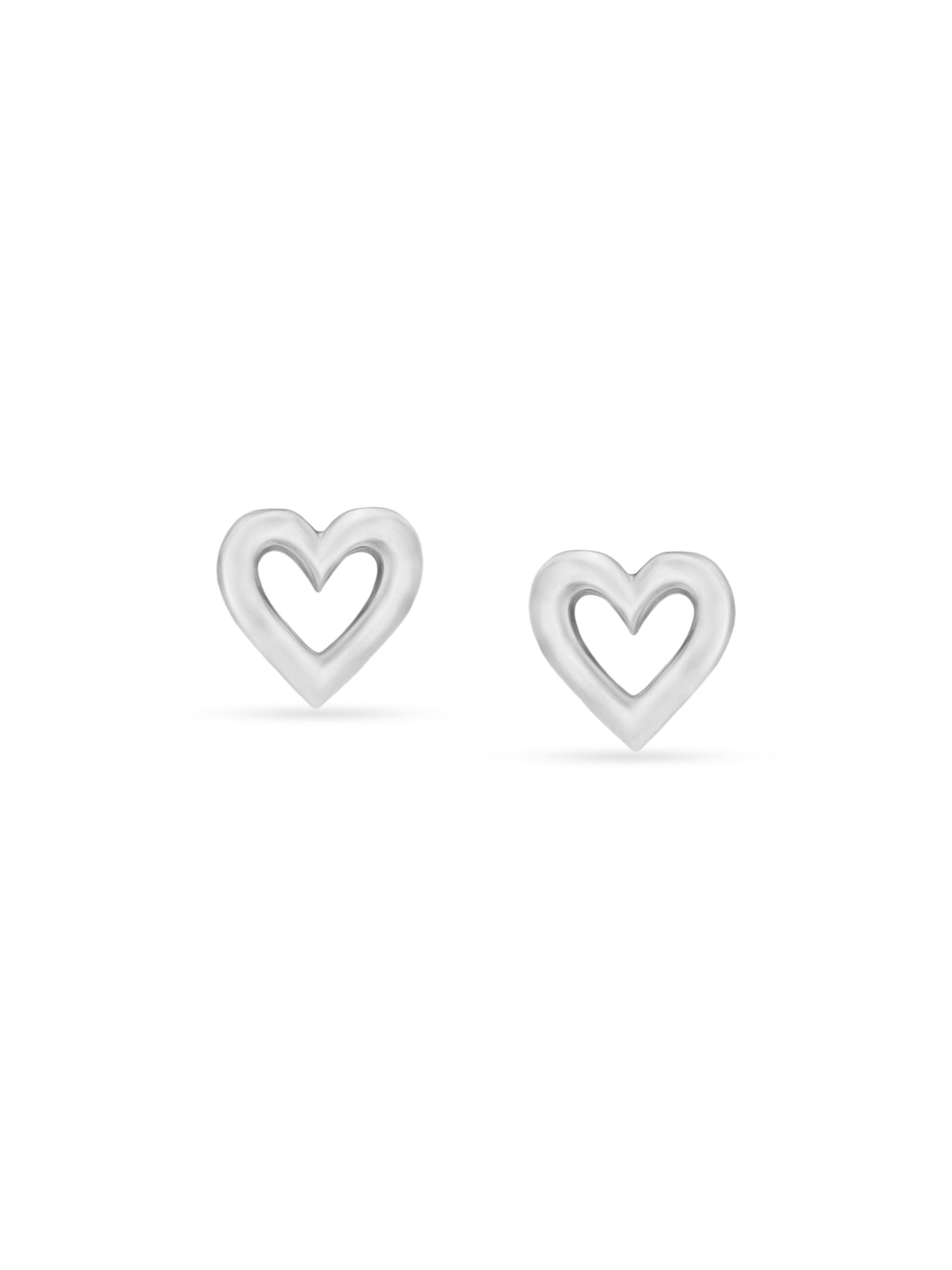 Close‑up of SIJA 925 Silver Single Heart Stud showing intricate heart detailing handcrafted sterling silver jewellery timeless accessory