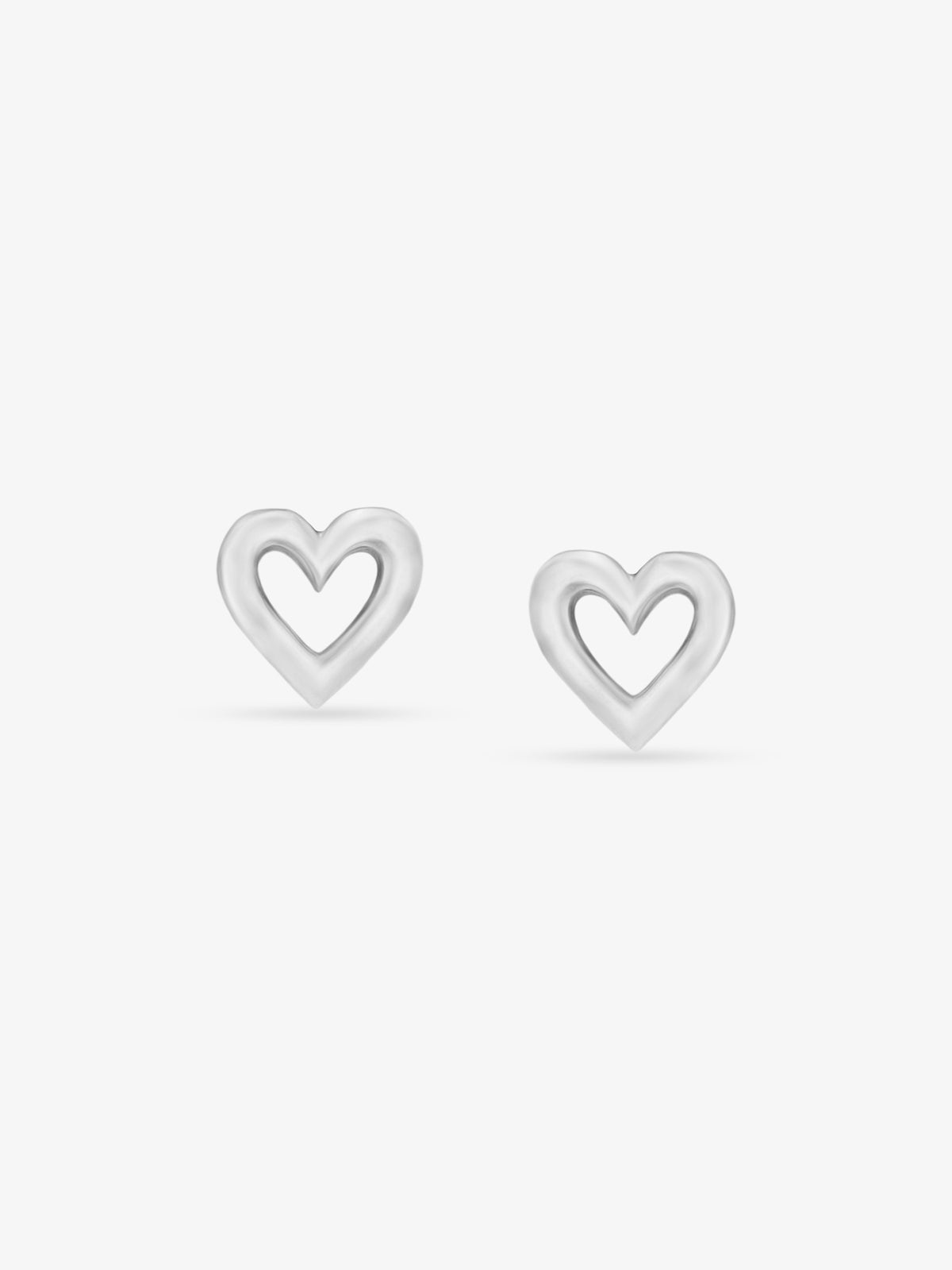 SIJA 925 Silver Single Heart Stud sterling silver jewellery elegant heart design full front hero view accessory
