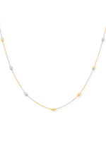 Detailed close up of SIJA 925 Silver Sleek Ball Beaded Chain showing sleek round beads and handcrafted silver finish