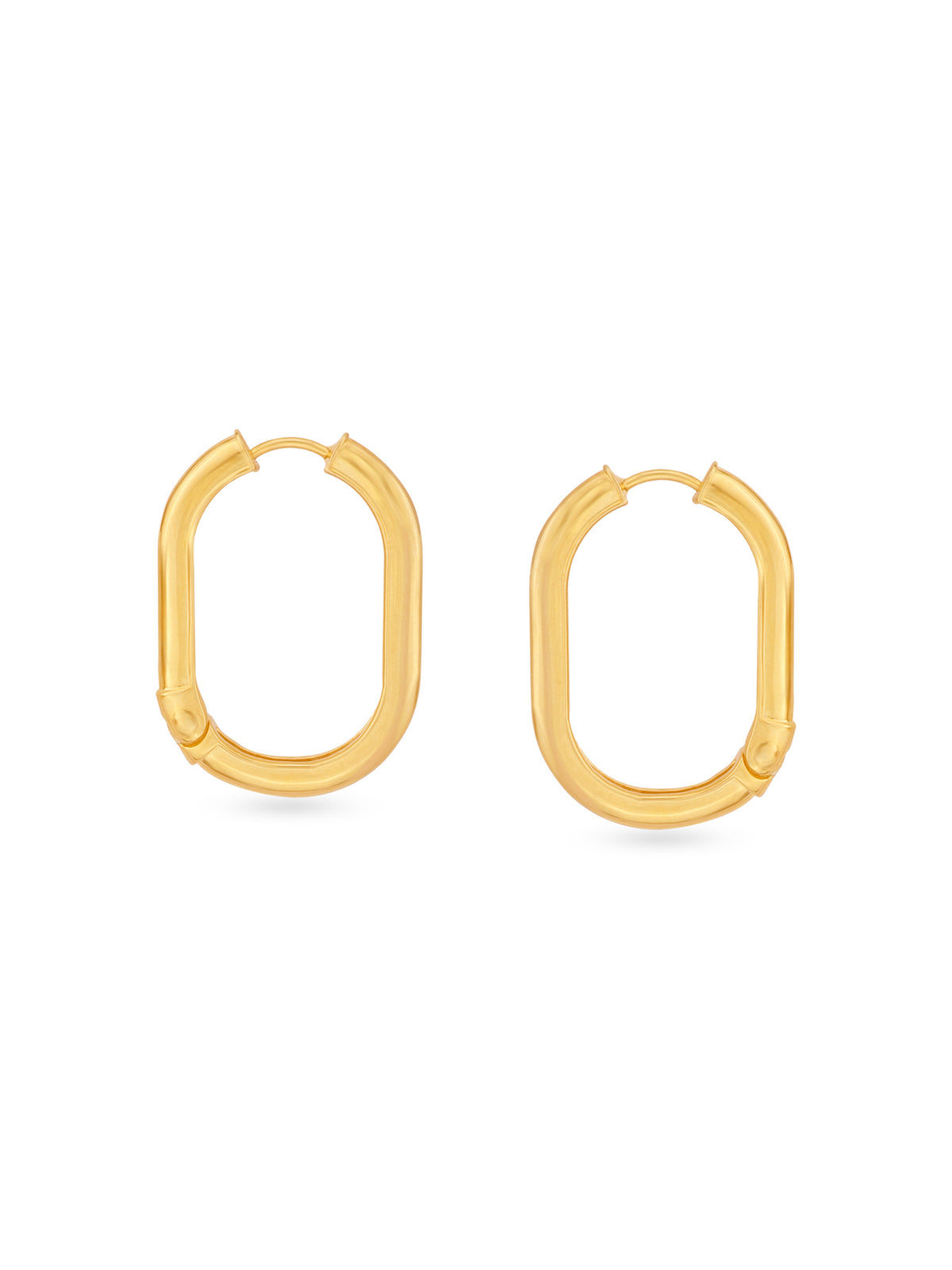 Detailed close up of SIJA 925 Silver Sleek Oval Hoop Earrings showing sleek oval hoop design and handcrafted silver finish