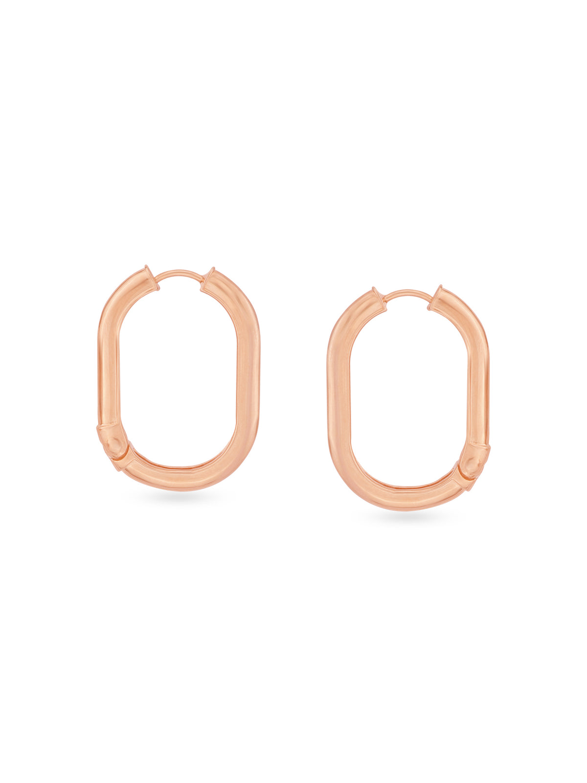 Detailed close up of SIJA 925 Silver Sleek Oval Hoop Earrings showing sleek oval hoop design and handcrafted silver finish