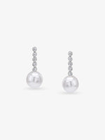 SIJA 925 Silver Sleek Pearl Stud elegant sterling silver jewellery accessory front view