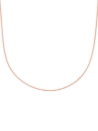Detailed close up of SIJA 925 Silver Rose Gold Sleek Snake Chain showing smooth flexible links and rose gold plated finish