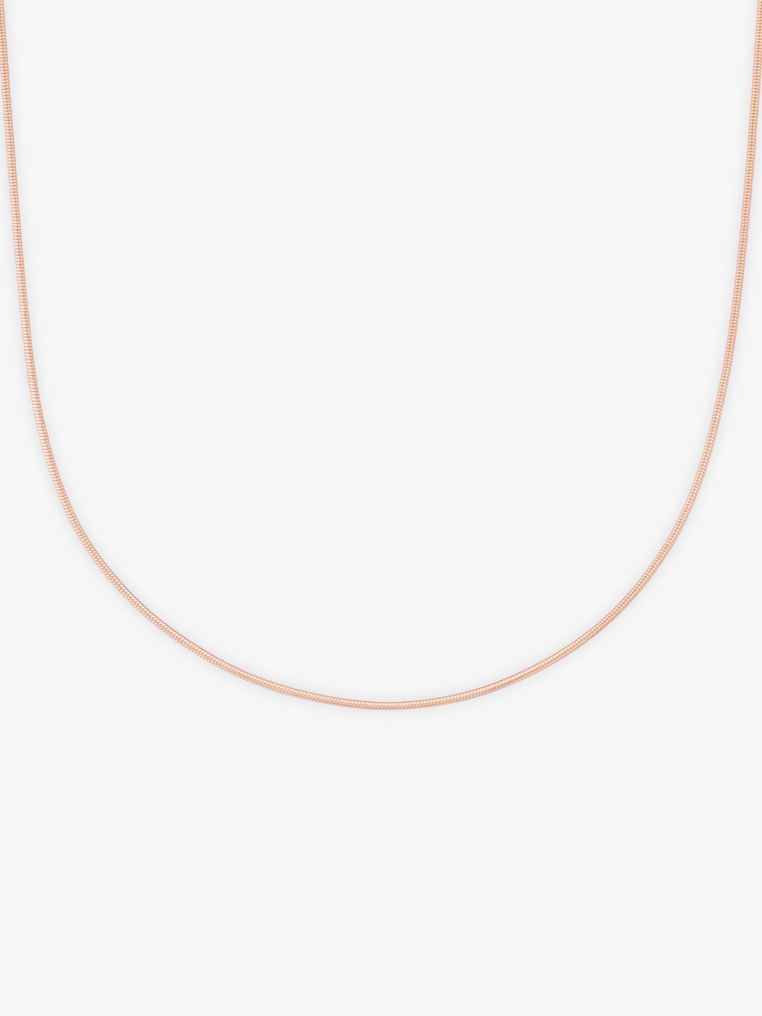 SIJA 925 Silver Rose Gold Sleek Snake Chain elegant sterling silver jewellery accessory front view