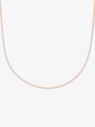 SIJA 925 Silver Rose Gold Sleek Snake Chain elegant sterling silver jewellery accessory front view