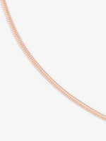 Detailed close up of SIJA 925 Silver Rose Gold Sleek Snake Chain showing smooth flexible links and rose gold plated finish